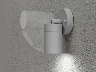Produktbild von LED Außenwandleuchte Downlight schwenkbar, Fassadenbeleuchtung Aluminium Grau
