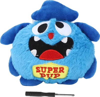Produktbild von Hunde Elektrisch hüpfende Kugelspielzeug vibrieren und klingend plüschig Cartoon für motorisierte Unterhaltung Interactsblue Superman