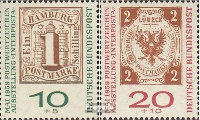 Produktbild von Briefmarken BRD (BR.Deutschland) 1959 Mi 310a-311a (kompl.Ausg.) postfrisch INTERPOSTA