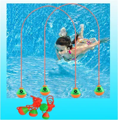 Produktbild von Schwimmspielzeug Tauchreifen 2,5 m, 2 Stück, für Kinder 5-12 Jahre, Schwimmbadaccessoires für Spaß