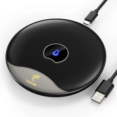 Productafbeelding van USB-conferentiemicrofoon met omnidirectionele opname en muteknop