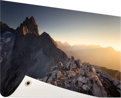 Produktbild von Gartenposter - 120x80 cm - Blick über die Berge  - Modernes Wandbilder - Natur