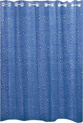 Produktbild von Ridder Duschvorhang Folie Drops 180x200 cm blau 34330