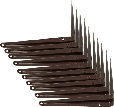 Produktbild von KOTARBAU® 10er Set Regalwinkel 200x150 mm Regalträger Regalhalter für Wandmontage Braun