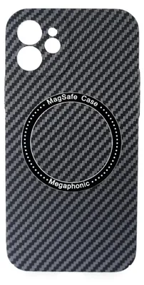 Produktbild von Magnetic Carbon Case kompatibel mit iPhone 13 Pro MagSafe Handyhülle Bumper Cover Schwarz