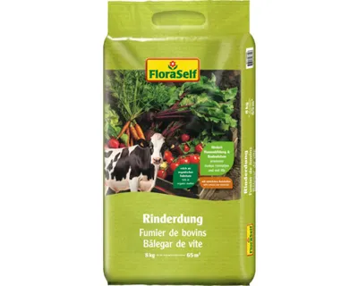 Produktbild von Rinderdung FloraSelf 8 kg organischer Dünger