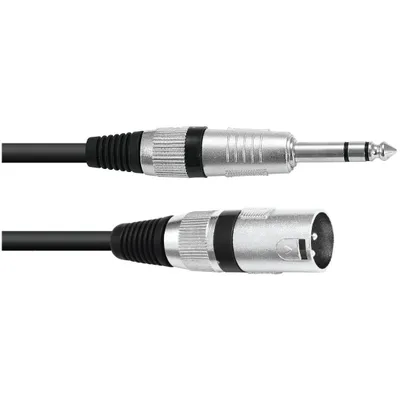 Obrázok produktu pre Adaptérový kábel OMNITRONIC XLR(M)/jack stereo 5m bw