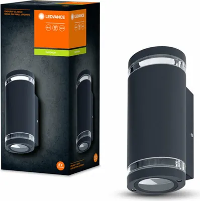 Zdjęcie produktu dla LEDVANCE ENDURA Beam, Oświetlenie zewnętrzne ścienne, Szary, Aluminium, Szkło, IP44, Wejście, Fasada, Ścieżka, Patio, I