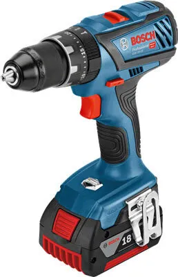 Produktbild von GSB 18V-28 Schlagbohrmaschine (Drehmoment: 28/63/- Nm) + 2 x 2,0-Ah-Akkus + Ladegerät + L-Koffer