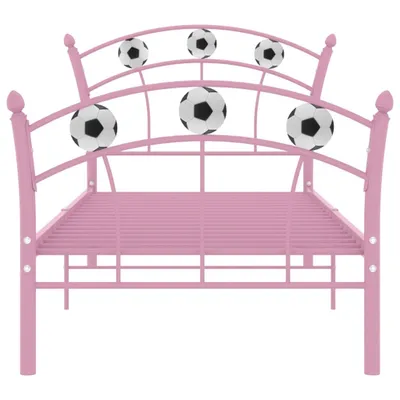 Produktbild von "im Sonderangebot"Bettgestell Fußball-Design/Bettrahmen - CLORIS - Einzelbett - Kinderbett Rosa Metall 90x200 cm - Einfache Montage -  - DEMöbel4968215