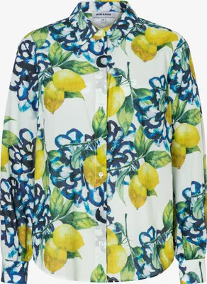 Produktbild von More & More Printed CO-Voile Shirt Blouse, lemon print 5041 5041 42