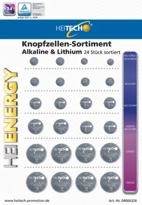 Produktbild von Knopfzellen-Sortiment "Alkaline & Lithium"