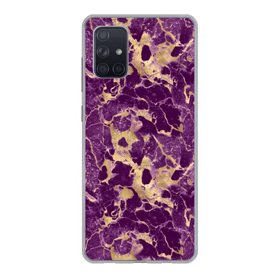 Produktbild von MuchoWow® Handyhülle Schutzhülle Hülle für Samsung Galaxy A51 Gold - Luxus - Marmor - Muster Silikon Softcase Handy Hülle - Schutzabdeckung