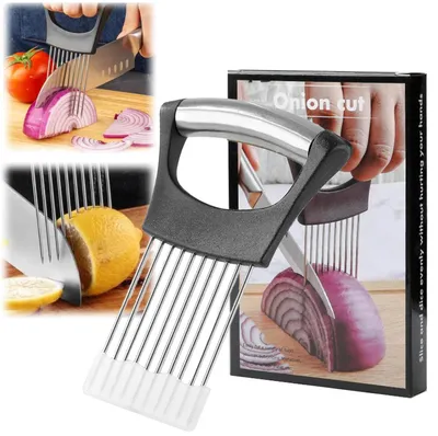 Produktbild von 1 Stück Zwiebelhalter Edelstahl mit Schutzhülle für Gemüse