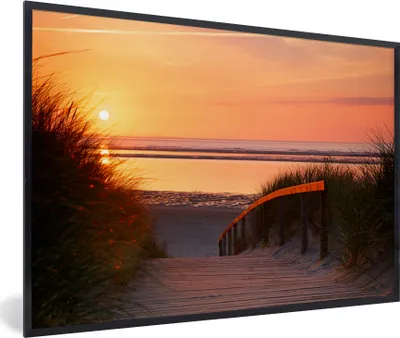 Produktbild von MuchoWow® MuchoWow® Gerahmtes Poster Strand - Sonne - Farben 90x60 cm - Poster mit zchwarzem Bilderrahmen - Fotorahmen - Foto-Plakat