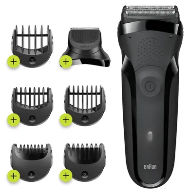 Obrázek produktu pro Braun Series 3 81702941, Planžetový holicí strojek, Černá, Knoflíky, LED, Nabíjecí, Výkon, Napájení/baterie