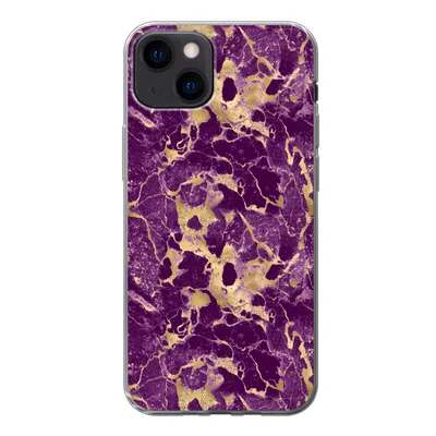 Produktbild von MuchoWow® Handyhülle Schutzhülle Hülle für iPhone 13 Gold - Luxus - Marmor - Muster Silikon Softcase Handy Hülle - Karteninhaber