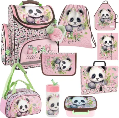 Produktbild von Schulranzen Schulset für Mädchen 9-teilig Sweet Panda 10 Derform