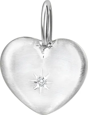 Produktbild von V Anhänger 925/- Sterling Silber 1,6cm weiß Zirkonia 390240107