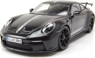Produktbild von Maisto 36458BKS Porsche 911 GT3 2023 schwarz mit Streifen 1:18