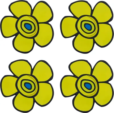 Immagine prodotto di Set di 4 sottobicchieri - 10x10 cm - 4 pezzi - Giallo