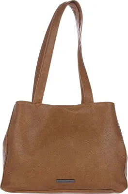 Produktbild von Große Damen Tasche Schultertasche Umhängetasche Crossover Bag Leder Optik Handtasche  Camel