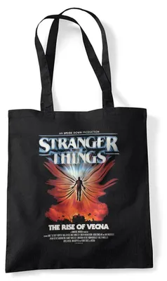 Productafbeelding van Stranger Things Vecna Rise, herbruikbare boodschappentas, zwart