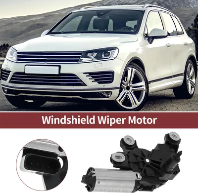 Image de Moteur D'Essuie-Glace Pour Vw Touareg 2011-2017 Moteur D'Essuie-Glace Arrière Remplacement Du Moteur D'Essuie-Glace No.7P6955711/7P6955711A/7P6955711B 4 Broches