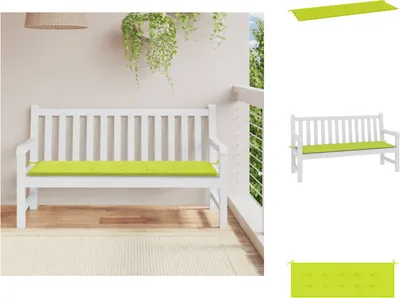 Produktbild von vidaXL Gartenbank-Auflage Hellgrün 150x50x3 cm Oxford-Gewebe -  Sitzpolster