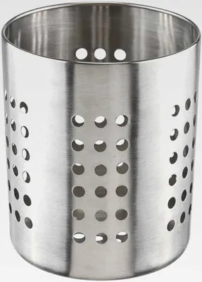 Produktbild von Besteckabtropfkorb Spüle Edelstahl Rund Metall Abtropfgestell Geschirr Silber Abtropfkorb Spülbecken Besteckhalter Tisch Küchenutensilienhalter Utensilienhalter Küche (ca. 10,5 x 13,5 cm)