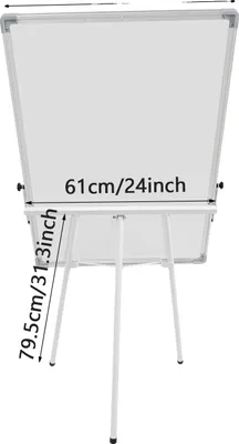 Zdjęcie produktu dla Magnetyczna tablica suchościeralna, przenośna konstrukcja, regulowana wysokość, biała sztaluga, 36*24 cale