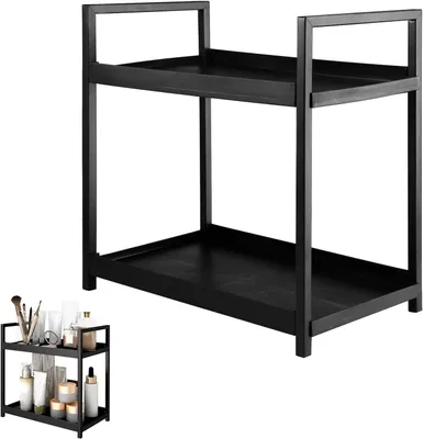 Image de Badorganizer, 2 niveaux, noir, pour le maquillage et les produits cosmétiques