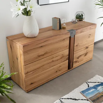 Immagine prodotto di MASSIVMOEBEL24 | credenza in legno di Quercia Selvatica/ Cerro 160x45x75 quercia naturale oliato NEW AMSTERDAM #10