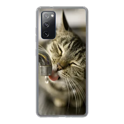 Produktbild von MuchoWow® Handyhülle Schutzhülle Hülle für Samsung Galaxy S20 FE Katze - Wasserhahn - Getränk Silikon Softcase Handy Hülle - Abdeckung