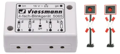 Zdjęcie produktu dla Viessmann 5060 - H0 Andreaskreuze, 2 St+Blinkelektronik
