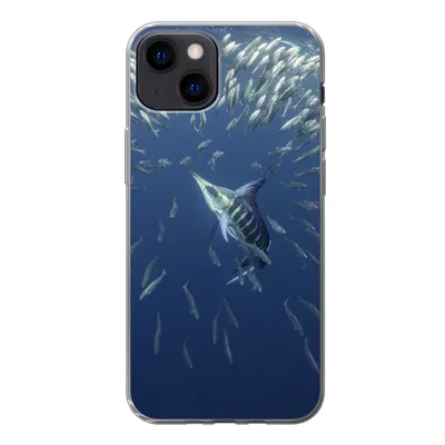 Produktbild von MuchoWow® Handyhülle Schutzhülle Hülle für iPhone 13 Wasser - Sardinen - Tiere Silikon Softcase Handy Hülle - Karteninhaber