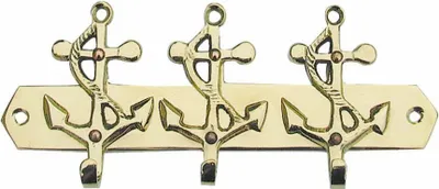 Produktbild von Haken Schlüsselhaken 3 Anker Messing