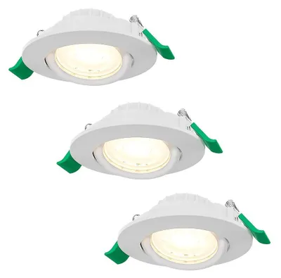 Produktbild von hoftronic LED Einbaustrahler 6W 570lm CCT 2700K-6000K Weiß 3er Set