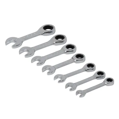 Produktbild von Silverline - Kurze Ratschenschlüssel, 7-tlg. Satz