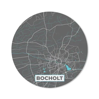 Produktbild von MuchoWow® Mauspad Mousepad Stadtplan - Deutschland - Blau - Bocholt - Karte 40x40 cm - Mousepads - Maus Mat - Pad - Mausunterlage - Schreibtisch Accessoires