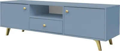 Produktbild von Lowboard SIENA – modernes Sideboard TV-Schrank RTV Möbel für Wohnzimmer mit viel Stauraum (Blau)