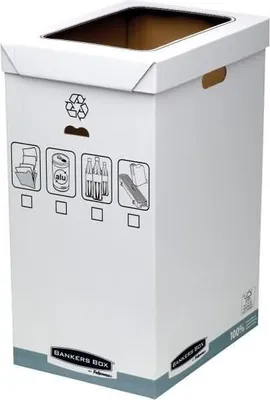 Image de Fellowes BANKERS BOX SYSTEM Corbeille de recyclage, blanc