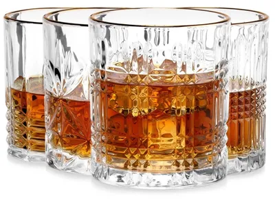 Produktbild von Whiskygläser-Set, 290 ml, Goldrand, 4-teilig