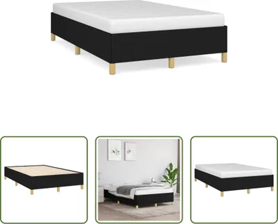 Produktbild von The Living Store Bettgestell Schwarz 120x190 cm Stoff