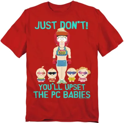 Image de South Park - "PC Babies" T-shirt Homme/Femme Unie TV29335 (L) (Rouge)