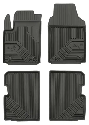 Productafbeelding van Rubberen automatten voor Fiat 500 vanaf 2007 (hatchback) – 4-delig, zwart, op maat