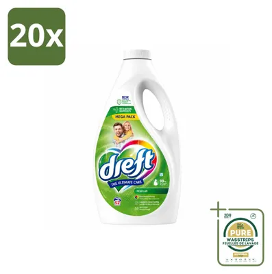 Produktbild von 20 x Dreft Regular Flüssigwaschmittel - 2,34 Liter - Vorratspackung - 20 Stücke