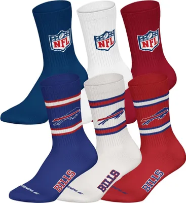 Produktbild von NFL Uni Socken, 6er Pack - NFL Teams, 6Pack Crew Socks, Football, Logo, Baumwollmischung Buffalo Bills/Mix 43-46