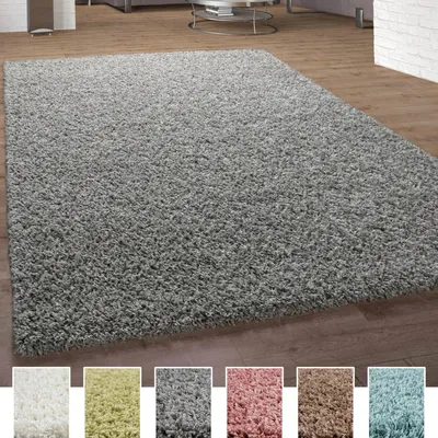 Produktbild von Shaggy Teppich Hochflor Langflor Teppiche Hochwertig Pastell Uni Versch. Farben Grösse 60x100 cm