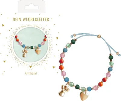 Produktbild von Coppenrath Verlag Perlenarmband mit Halbedelstein- u.Holzperlen u. 2 Anhängern